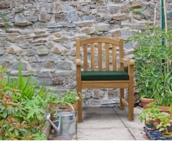 wooden outdoor armchair