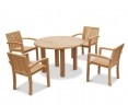 Titan Round 1.2m Table with 4 Monaco Stacking Chairs