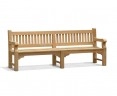 Braemar Large Heavy Duty Teak Garden Bench – 2.4m