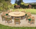 Titan Round Table 2.2m with 10 Contemporary Banana Chairs