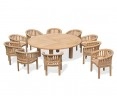 Titan Round Table 2.2m with 10 Contemporary Banana Chairs