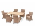 6 Seater Garden Dining Set with Cadogan 1.8m Table and Riviera Armchairs