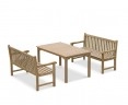 Sandringham Teak Table and Benches Set - 1.5m