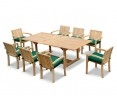 Dorchester Extending 1.8 - 2.4m Table & 8 Monaco Stacking Chairs