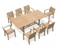 Dorchester Extending 1.8 - 2.4m Table & 8 Monaco Stacking Chairs