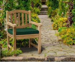 teak oval garden chair with arms
