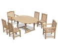 Brompton Extending Table 1.2-1.8m, 6 Clivedon Side Chairs & Armchairs