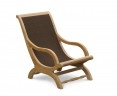 Riviera Garden Lounge Chair, Teak and Rattan Easy Chair