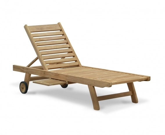 timber sun lounger