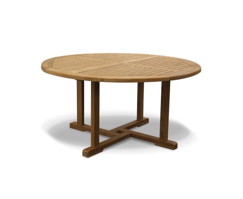 Teak Garden Furniture Set With Canfield Round Table 1 5m 6 Bali Teak Garden Furniture Set With Canfield Round Table 1 5m 6 Bali Stacking Chairs