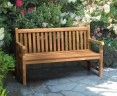 Windsor 3 Seater Teak Garden Bench, 5ft Park Bench – 1.5m