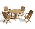 Berrington Round Gateleg 1.2m Table & 4 Bali Armchairs