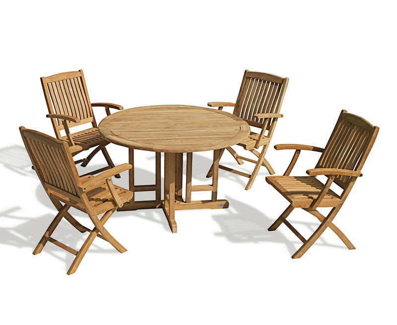 Krakwood Round Garden Table Wooden, Wooden Round Table And Chairs Garden