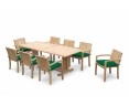 Cadogan 8 Seater Teak Table 2.25m & Monaco Stacking Chairs