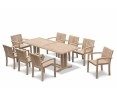 Cadogan 8 Seater Teak Table 2.25m & Monaco Stacking Chairs