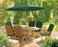 Brompton Extending 1.2 - 1.8m Table & 6 Bali Recliner Chairs, Teak Set