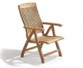 Brompton Extending 1.2 - 1.8m Table & 6 Bali Recliner Chairs, Teak Set