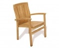 Teak Patio Set with Cadogan 6 Seater Table 1.5m & Bali Stacking Chairs