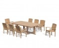 Hilgrove Rectangular Table 2.6m with 8 Bali Stacking Chairs