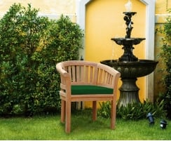 Contemporary Banana Chair, Wooden Garden Tub Chair