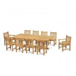 Hilgrove 10 Seater Rectangular Table 2.6m, Windsor Side Chairs & Armchairs