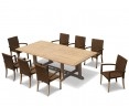 Hilgrove 8 Seater Rectangular Table 2.6m & St. Tropez Stacking Chairs