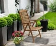 teak garden recliner