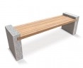 Gallery Teak and Granite Outdoor Bench – 1.9m