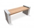 Gallery Teak and Granite Garden Bench – 1.6m