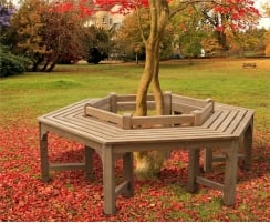 hexagonal tree bench