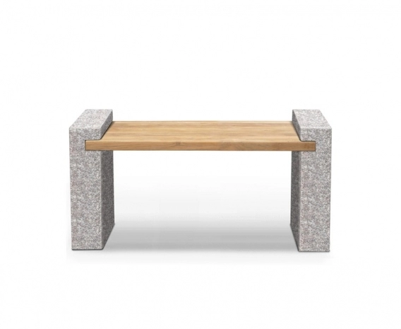 Gallery Granite and Teak Bench – 1.3m