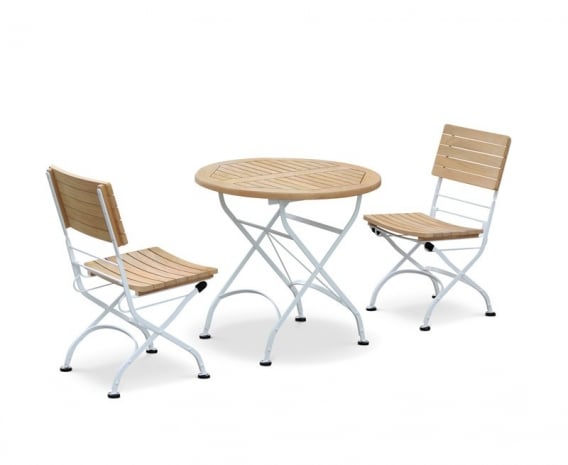 Bistro Folding Round Table 0 8m With 2, Small Round Garden Table And 2 Chairs