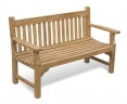 Taverners Teak Hardwood 5ft Garden Bench – 1.5m