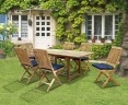 Hilgrove Rectangular Dining Table 1.8m & 6 Bali Folding Side Chairs