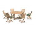 Canfield 6 Seater Round Table 1.5m & Brompton Folding Armchairs