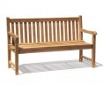 Windsor 3 Seater Teak Garden Bench, 5ft Park Bench – 1.5m