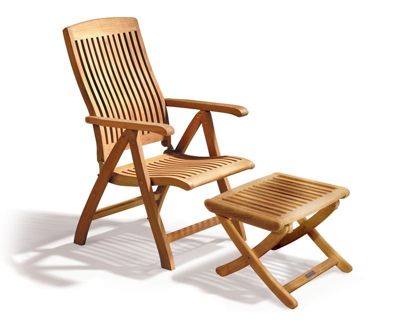 Bali Garden Reclining Chair With, Reclining Outdoor Chair With Footrest