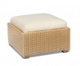 Riviera Rattan Garden Footstool, Wicker Cube Ottoman