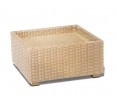 Riviera Rattan Garden Footstool, Wicker Cube Ottoman