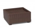 Riviera Rattan Garden Footstool, Wicker Cube Ottoman