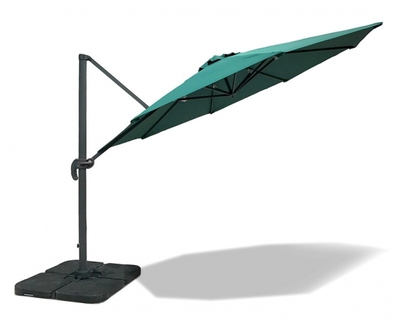 3m Tiltable Grey No Stand Sun protection Semi-Professional Cantilever Parasol Terni 