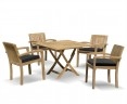 Suffolk Square 1m Table & 4 Monaco Stacking Chairs