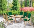 Brompton Extending 1.2 - 1.8m Table & 6 Cheltenham Recliners Set