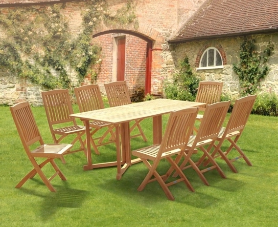 Shelley 8 Seater Gateleg Table and Folding Chairs