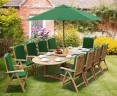 Brompton Extending 2 - 3m Table & 10 Cheltenham Recliner Chairs