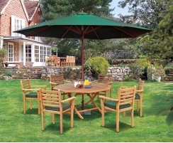 Suffolk Octagonal 1.5m Table & 6 Yale Stacking Chairs