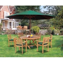 Suffolk Octagonal 1.5m Table & 6 Yale Stacking Chairs
