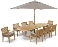 Brompton Extending 2 - 3m Table & 8 Hilgrove Armchairs Dining Set