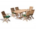 Brompton Bijou Extending 1.2 - 1.8m Table & 6 Bali Armchairs