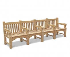 Balmoral Large Heavy-Duty Park Bench with 5 arms – 3m
